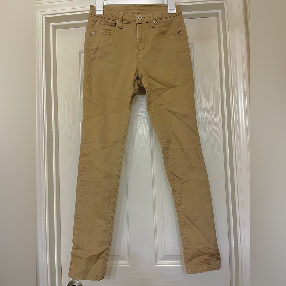 Gu Skinny Jeans in Tan